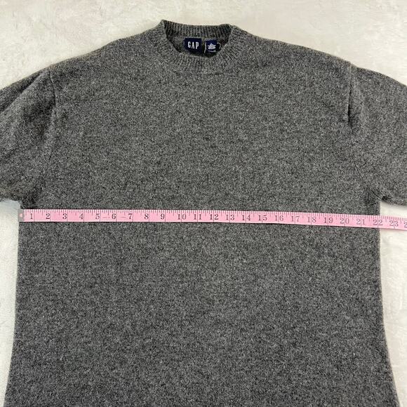Gap Vintage Gray Lambs Wool Sweater Women's size Large - Picture 3 of 6